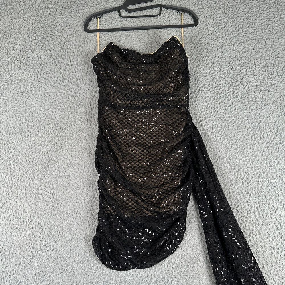 Fashion Nova Lilian Sequin Mini Dress S Black NWT - Perfect HOCO dress